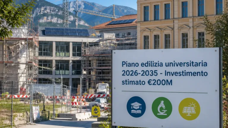 Università di Trento, piano decennale da circa 200 milioni per rinnovare gli spazi universitari