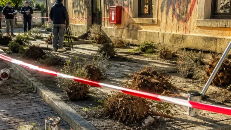 Vandali devastano la nuova Stazione di posta a Preda Istrada: piante sradicate e scritte razziste