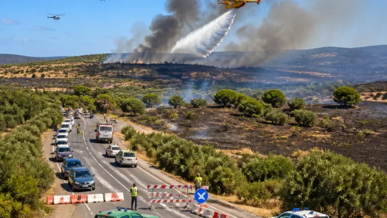 Vasta mobilitazione antincendio: mezzi aerei e chiusure stradali nell'Oristanese