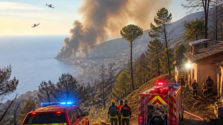 Vasto incendio a Maratea: 58 evacuati, operazioni di spegnimento in corso