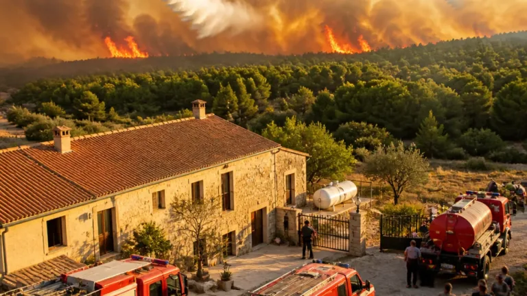 Vasto incendio sul Gargano: evacuato un agriturismo a San Marco in Lamis, in azione Canadair