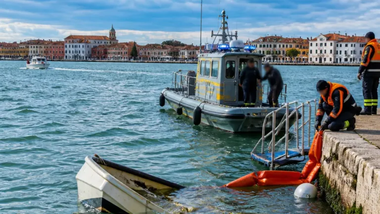 Venezia, barchino affonda al Lido: due soccorsi dalla Guardia di Finanza