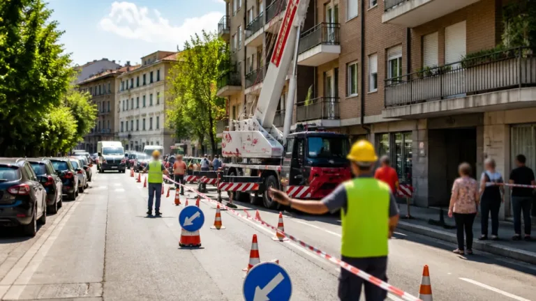 Vercelli: via Ariosto e via Cavalcanti chiuse per lavori con autogru giovedì 6 agosto