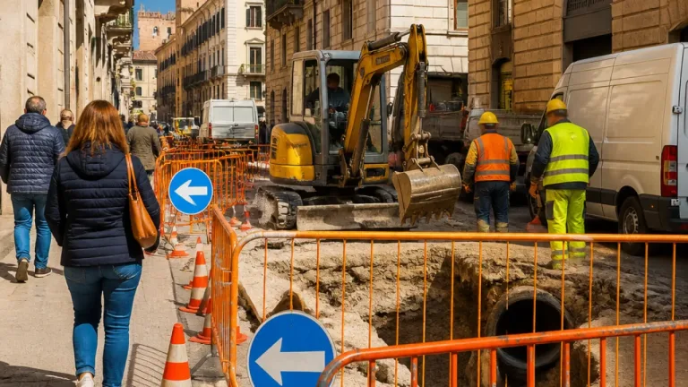 Verona: cedimento di un collettore, chiuso un tratto di via Emilei con lavori urgenti