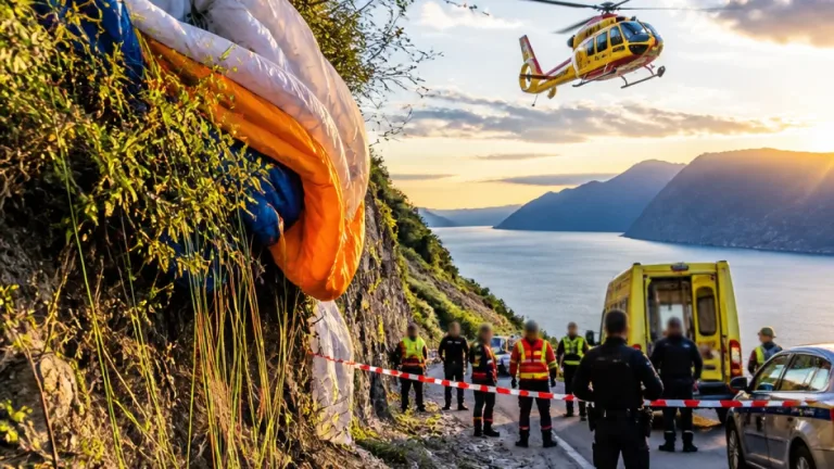 Verona, tragedia a Malcesine: turista muore in un incidente di parapendio sul Garda
