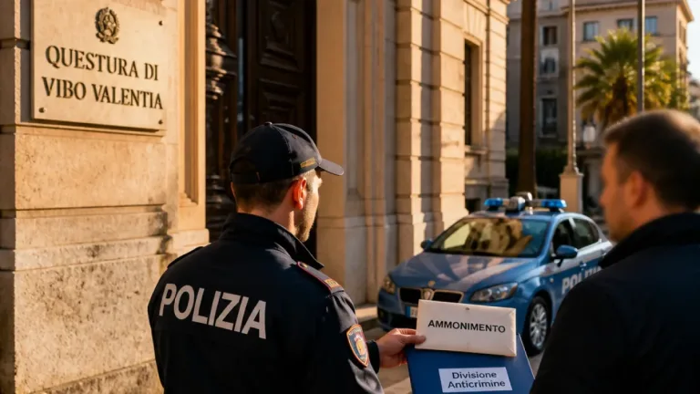 Vibo Valentia: ammonimento del Questore dopo episodi di presunto stalking sul luogo di lavoro