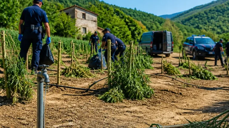 Vibo Valentia: scoperta e distrutta piantagione di cannabis a Nardodipace