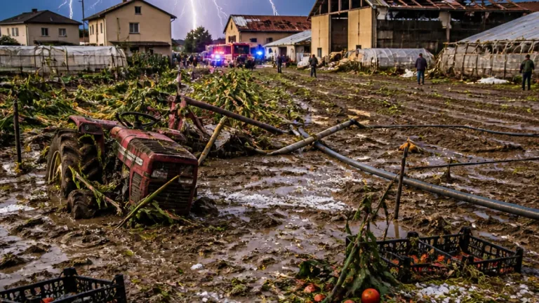 Violento temporale notturno: colpita la fascia sud della provincia, danni ingenti alle colture