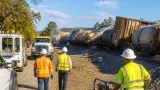 About 30 Union Pacific cars derail two miles east of Santa Rosa