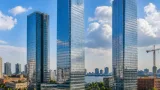 KPF unveils three-tower, $1.5B waterfront district at 310 Washington Street in Jersey City