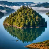 Mysterious tree‑covered island appears then vanishes from British Columbia reservoir