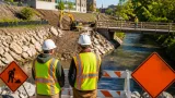 Work in Second Creek alters Greenway access as UTK reinforces creek slopes and plants natives
