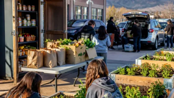 Colorado Springs middle school opens Ascend food pantry, community garden to serve local families