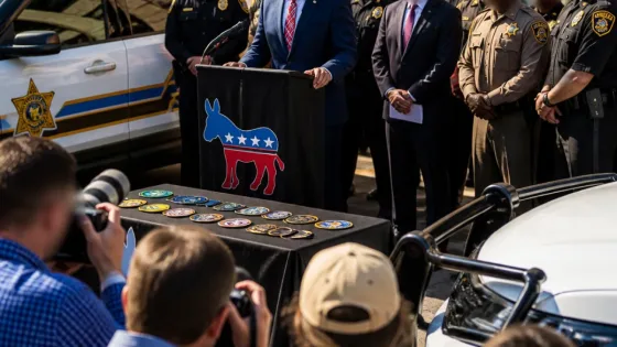 GOP Leader Hosts 'Law and Order' Press Conference in Fayetteville, Criticizes Cooper