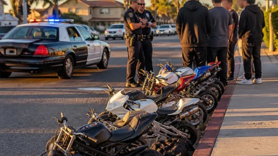 Huntington Beach police arrest three adults after large group of pocket bike riders
