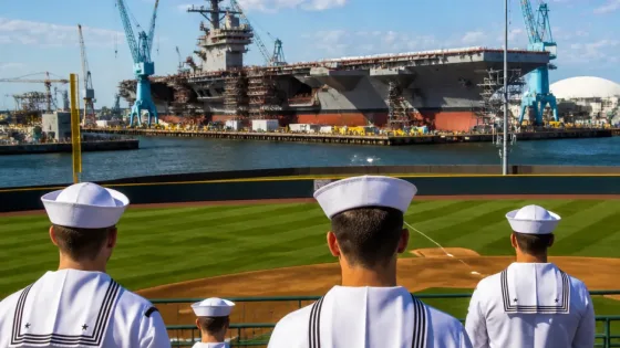 Norfolk crowd welcomes USS John C. Stennis sailors at Harbor Park command outing