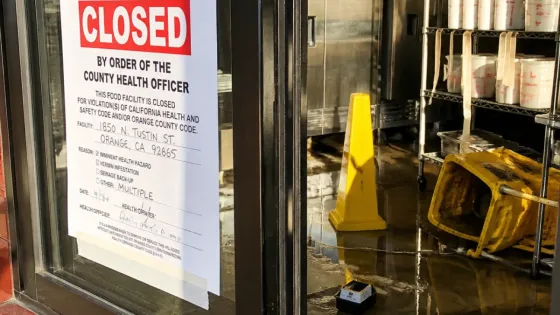 Orange-area restaurants ordered closed by county health inspectors Sept. 10–17
