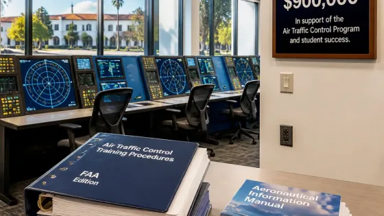 Orange college to train air traffic controllers with $900,000 gift, aiming to fast-track graduates