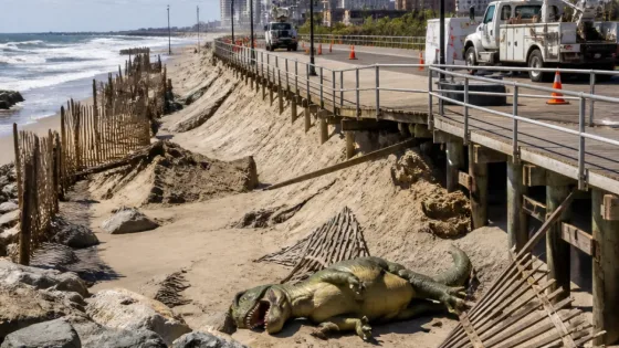 Severe nor’easter strips sand, damages attractions along Atlantic City shoreline