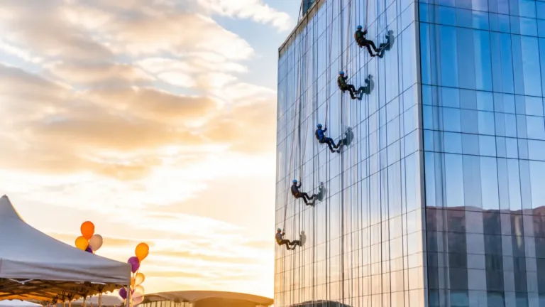 106 Special Olympics athletes, volunteers rappel 32 stories at Mohegan Sun fundraiser