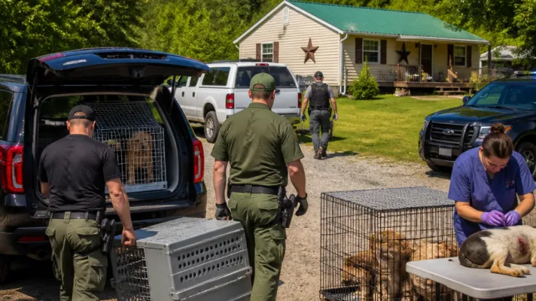40 dogs rescued in Cherokee County; two North Carolina men charged in alleged fighting ring