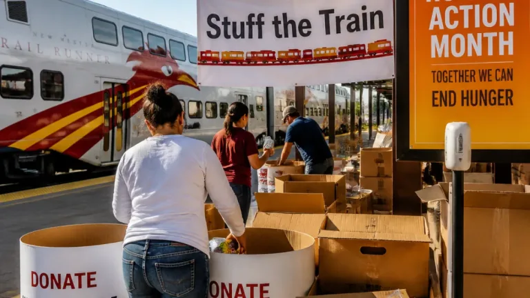 Albuquerque rail station to host ‘Stuff the Train’ food drives during Hunger Action Month