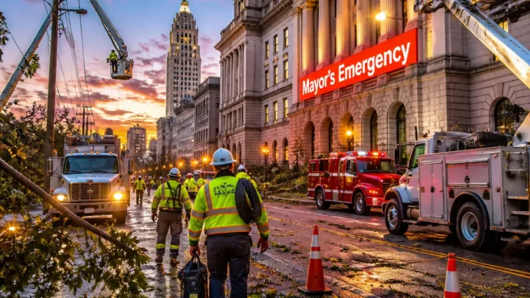 Columbus mayor declares emergency after powerful storms topple trees, down power lines