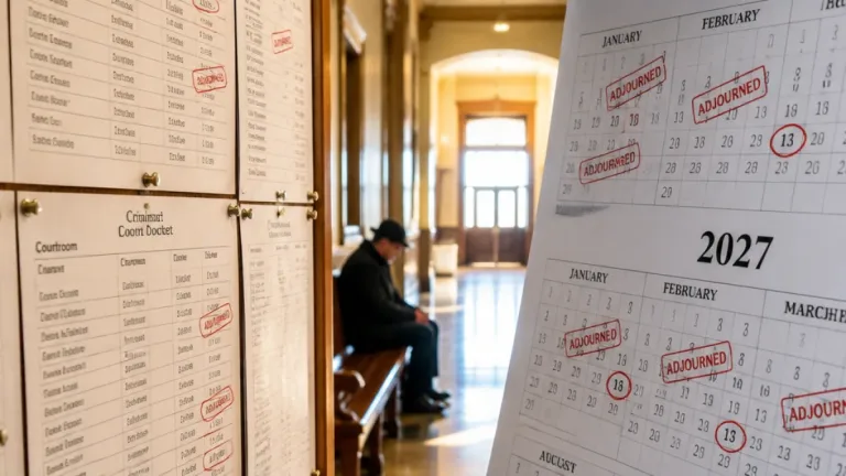 County court docket shows felony pleas, prison sentences and multiple adjourned hearings