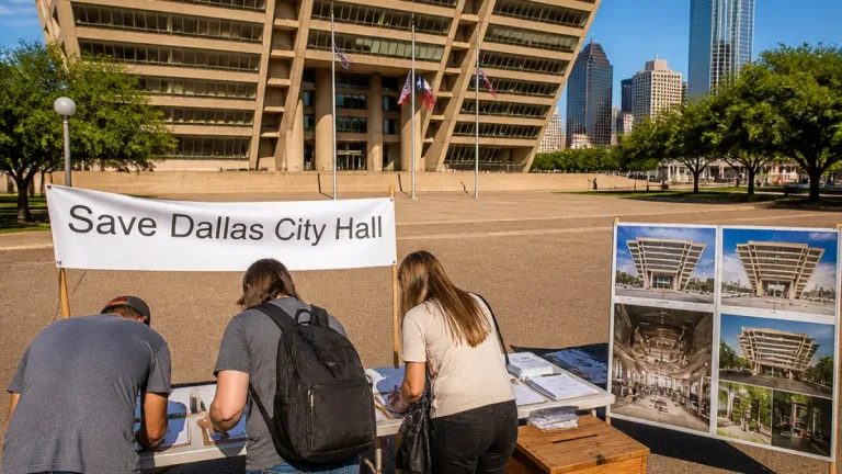 Dallas petition drive launches to put iconic City Hall’s future before voters