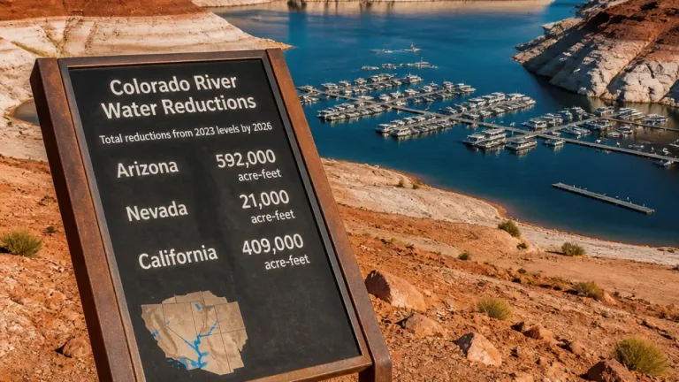 Federal plan forces deep Colorado River cuts for three lower-basin states as reservoirs hit record lows