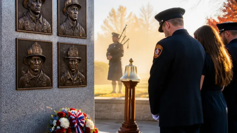 Four firefighters added to New Hampshire memorial during 20th-anniversary ceremony in Concord