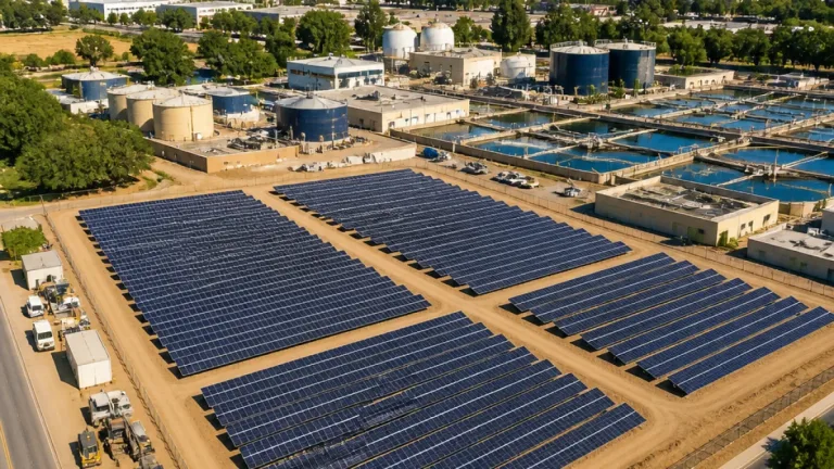 Fresno plant unveils first Erthos earth‑mounted solar system to lower municipal power costs