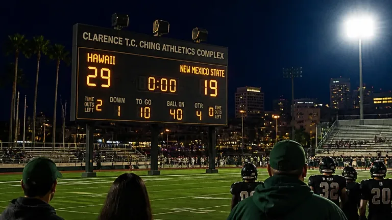 Hawaii hands New Mexico State 29-19 loss as Rainbow Warriors notch first win