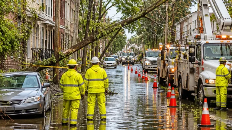 Heavy Rain Triggers Flash Flood Warnings and Leaves Thousands Without Power in New Jersey