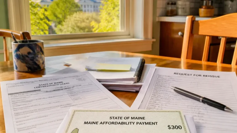 How to handle a $300 Maine relief check sent to a deceased relative