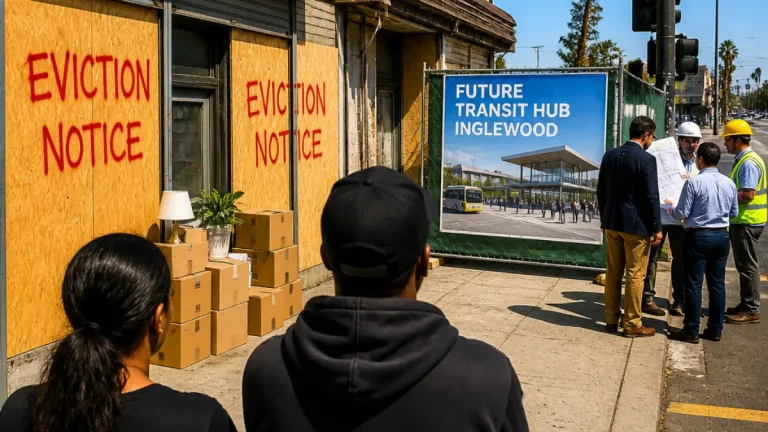 Inglewood moves to seize retail center for transit hub, displacing more than 20 tenants