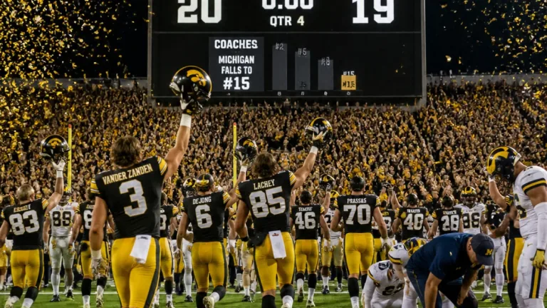 Iowa stuns Michigan with walkoff TD as Wolverines tumble in coaches poll