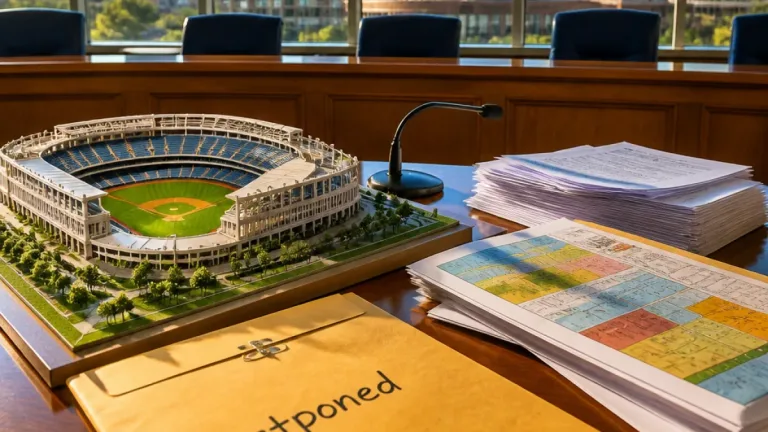 Kansas City delays stadium ordinances as critics press for clarity and a public vote