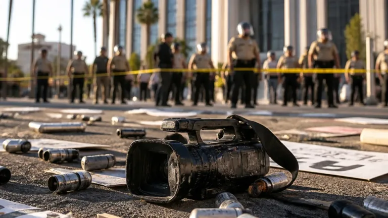 Las Vegas videographer arrested at ICE protest plans suit after charge dismissed