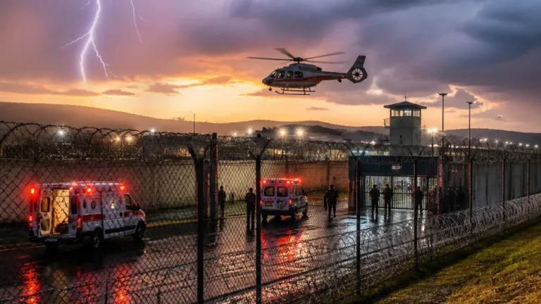 Lightning strike at Grafton prison sends 16 inmates to hospital; one in serious condition