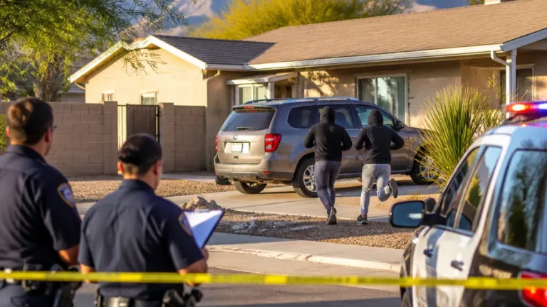 Manhunt under way in Tucson after police recruit killed, fiancée wounded