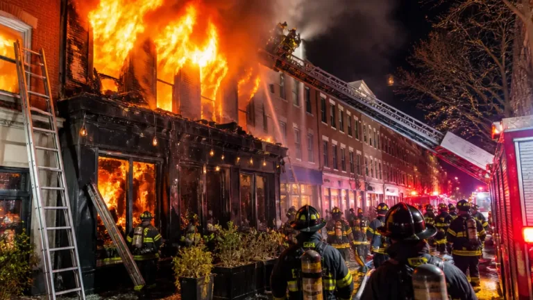 Massive Blaze Rips Through Juliette in Williamsburg; Six Firefighters Hurt