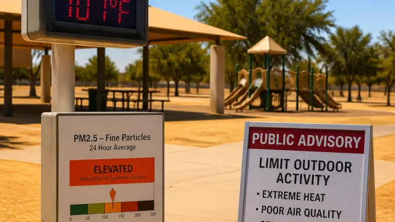 Mesquite swelters: triple-digit readings, high heat index and air-quality concerns