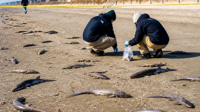 Nearly 30 small sharks wash ashore along Sea Isle City beach; cause remains unknown