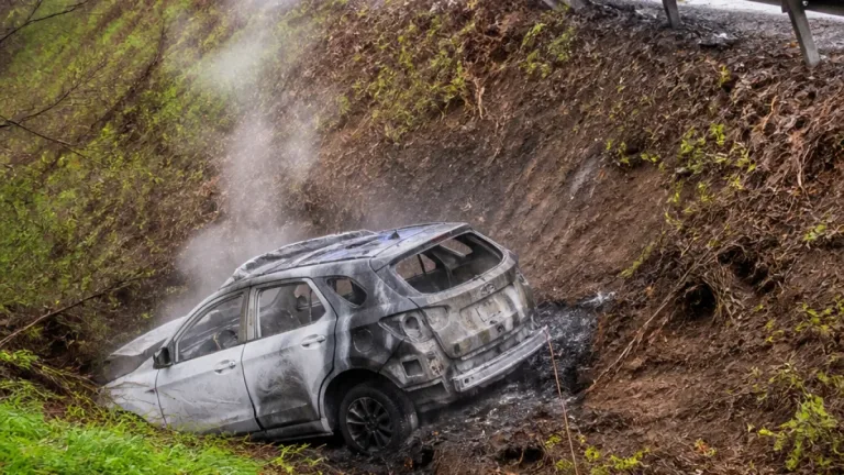 New Jersey man dies after SUV leaves I-476, rolls down embankment and ignites