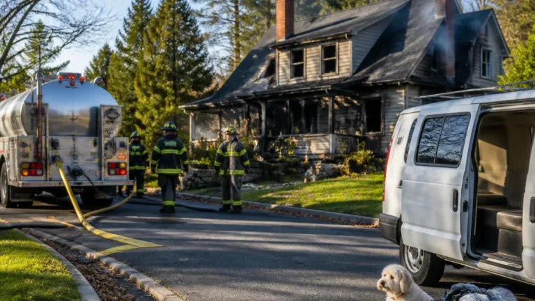 North Stamford House Fire Displaces Residents, Dog; SFD Says Fire Controlled in 54 Minutes