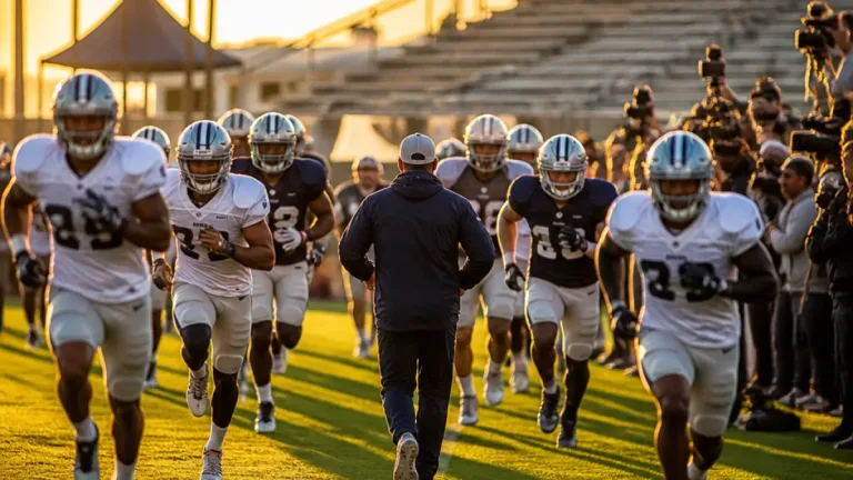Oxnard: Cowboys Coach Joins Players on Field to Close Out Training Camp