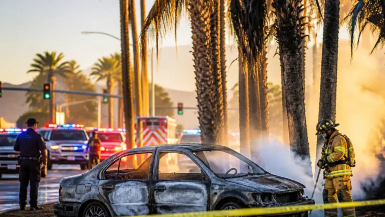 Oxnard man killed when car crashes and catches fire near Harbor Boulevard