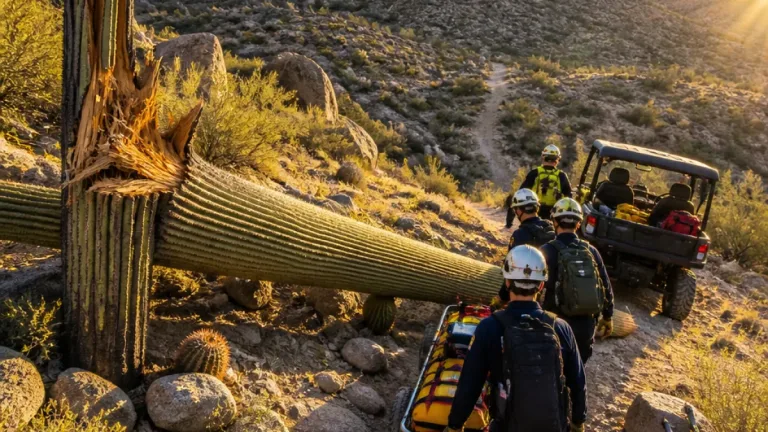 Scottsdale hiker critically injured after saguaro toppled onto trail; rescue crews respond