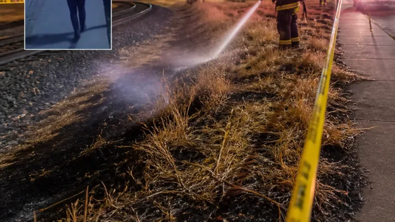 Spokane man arrested on felony charge after setting grass fire near gas station, train tracks